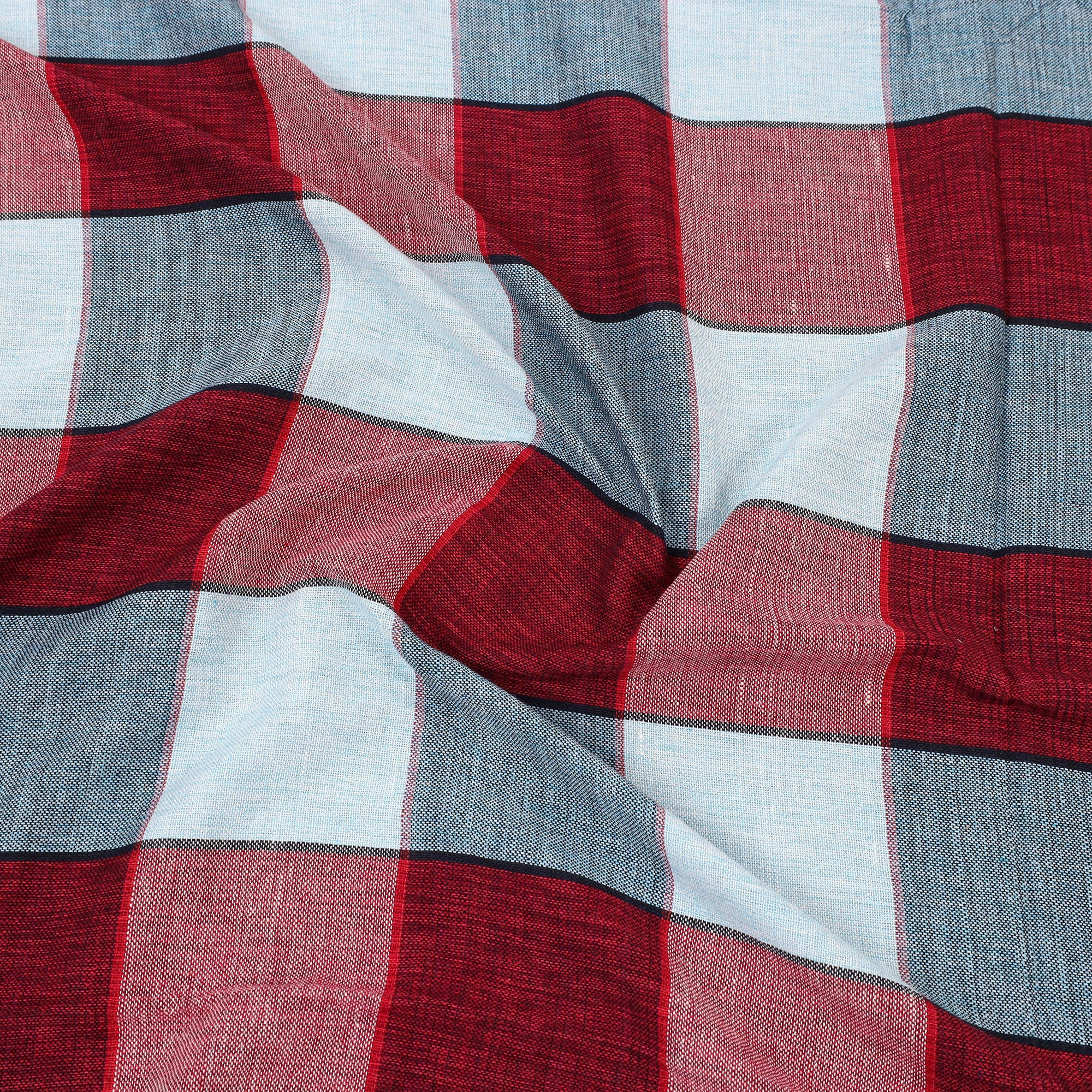 Multicolor - cotton double handloom bed cover (98 x 90 in)