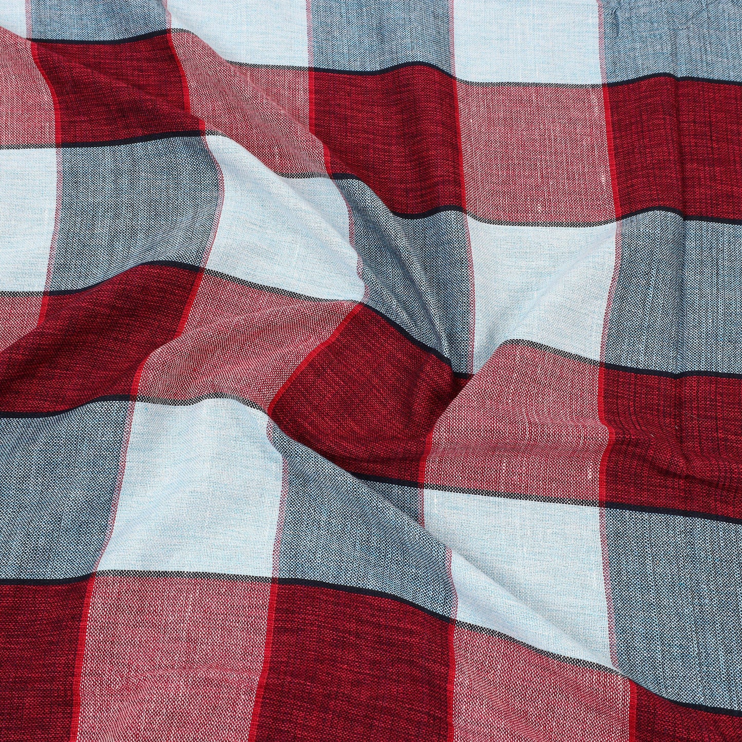 Multicolor - cotton double handloom bed cover (98 x 90 in)