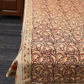 Buy Pedana Kalamkari Block Printed Cotton Double Bed Cover (111 x 91 in) 04 Online at iTokri.com