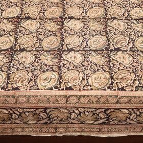 Buy Pedana Kalamkari Block Printed Cotton Double Bed Cover (111 x 91 in) 16 Online at iTokri.com