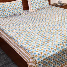 Multicolor - Block Print Cotton Double Sanganeri Bed Sheet 41