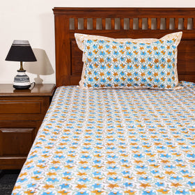 Multicolor - Block Print Cotton Double Sanganeri Bed Sheet 41