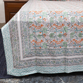 Cotton double sanganeri bed sheet set (108 x 90 in) 01