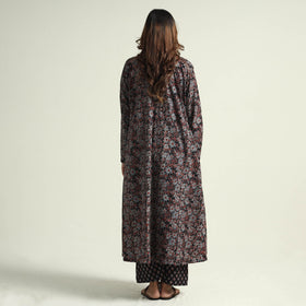 Buy Block Print Cotton Flared Ajrakh Kurta with Palazzo Set