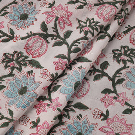 Cotton hand block sanganeri print fabric 03 - handcrafted