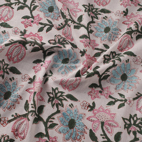 Cotton hand block sanganeri print fabric 03 - handcrafted