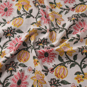 Cotton hand block sanganeri print fabric 04 - handcrafted