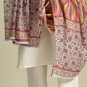 Multicolor Cotton Jaipur Printed Dupatta 