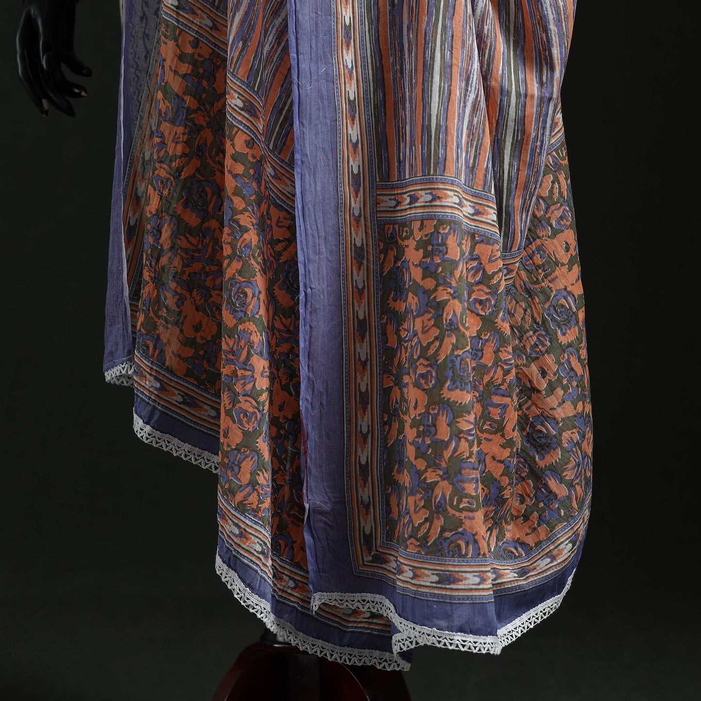 Cotton jaipur printed dupatta 49 - handcrafted