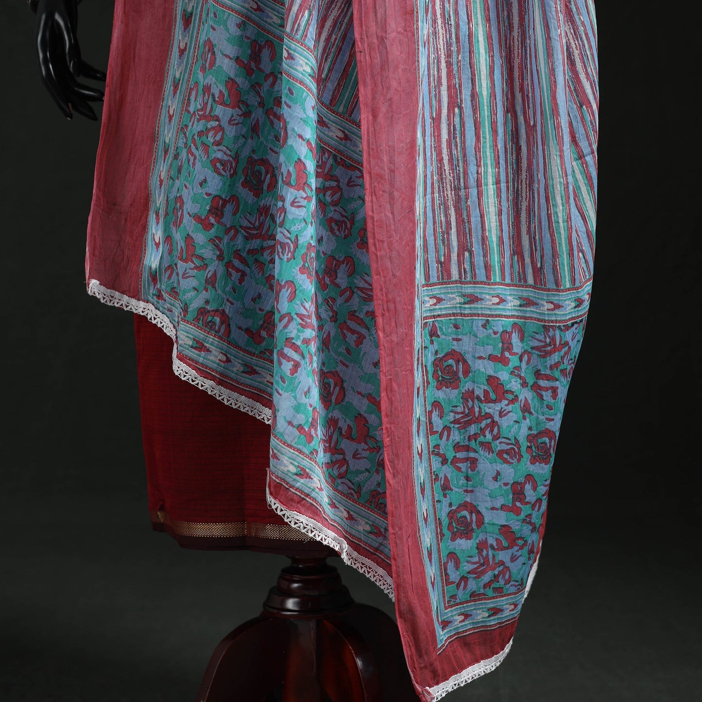 Cotton jaipur printed dupatta 69 - handcrafted