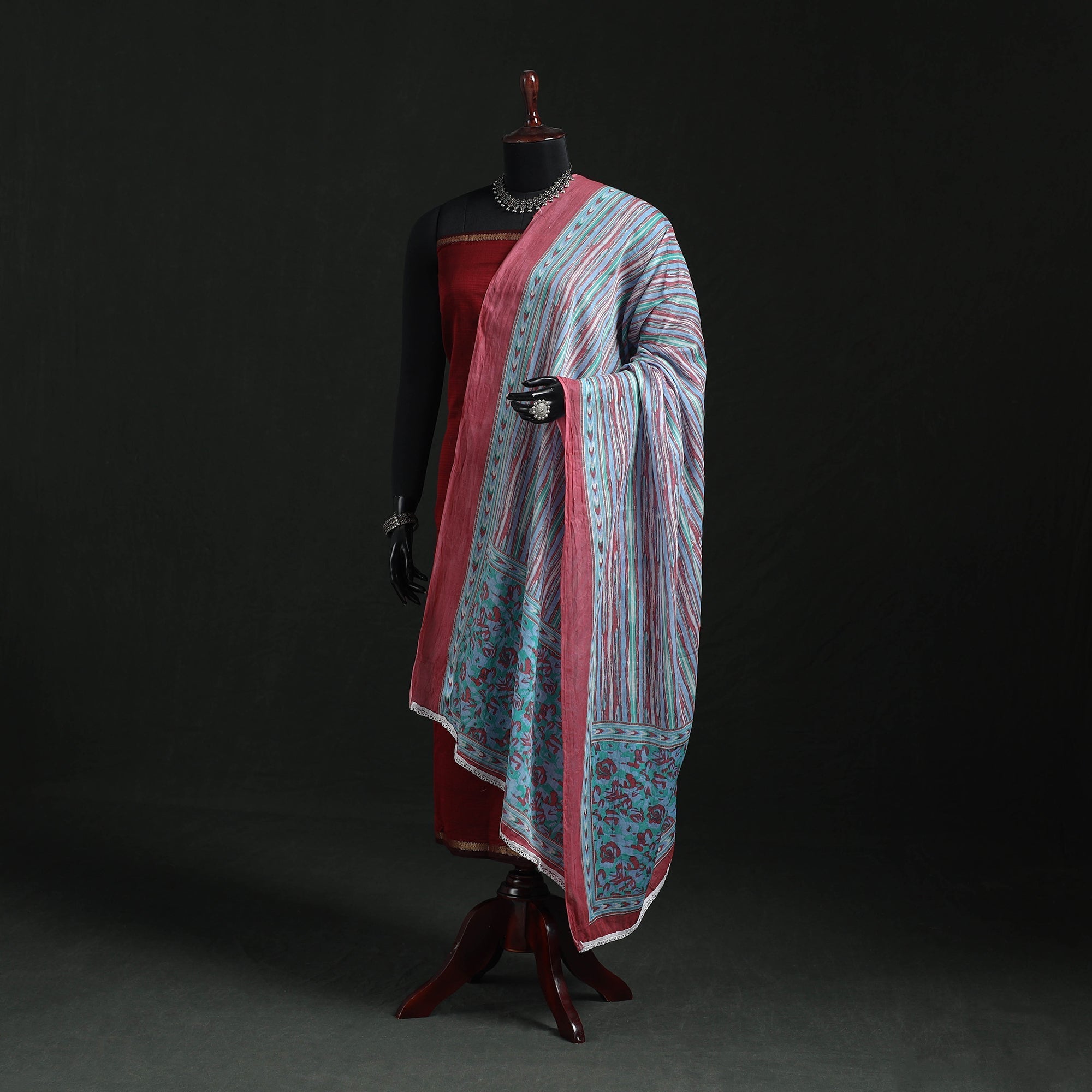 Cotton jaipur printed dupatta 69 - handcrafted