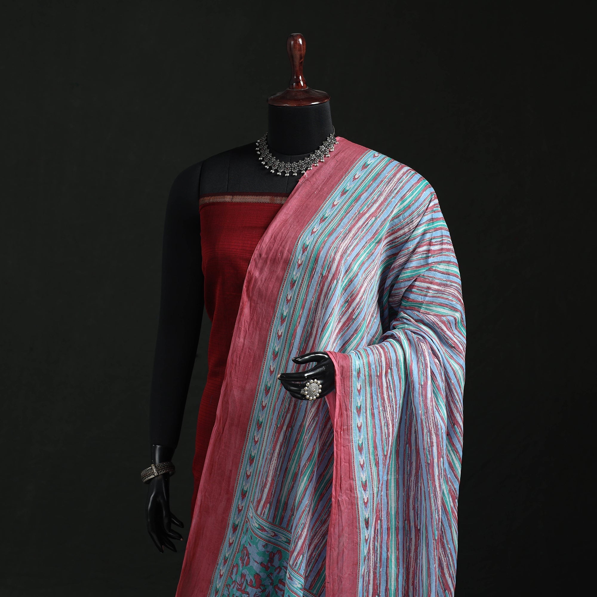 Cotton jaipur printed dupatta 69 - handcrafted