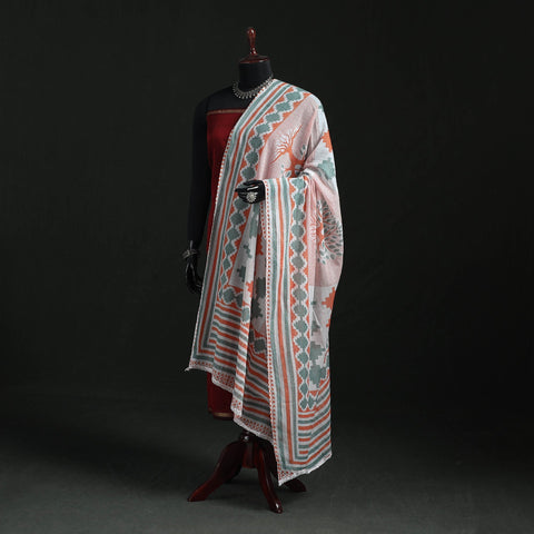 Cotton jaipur printed dupatta 97 - handcrafted