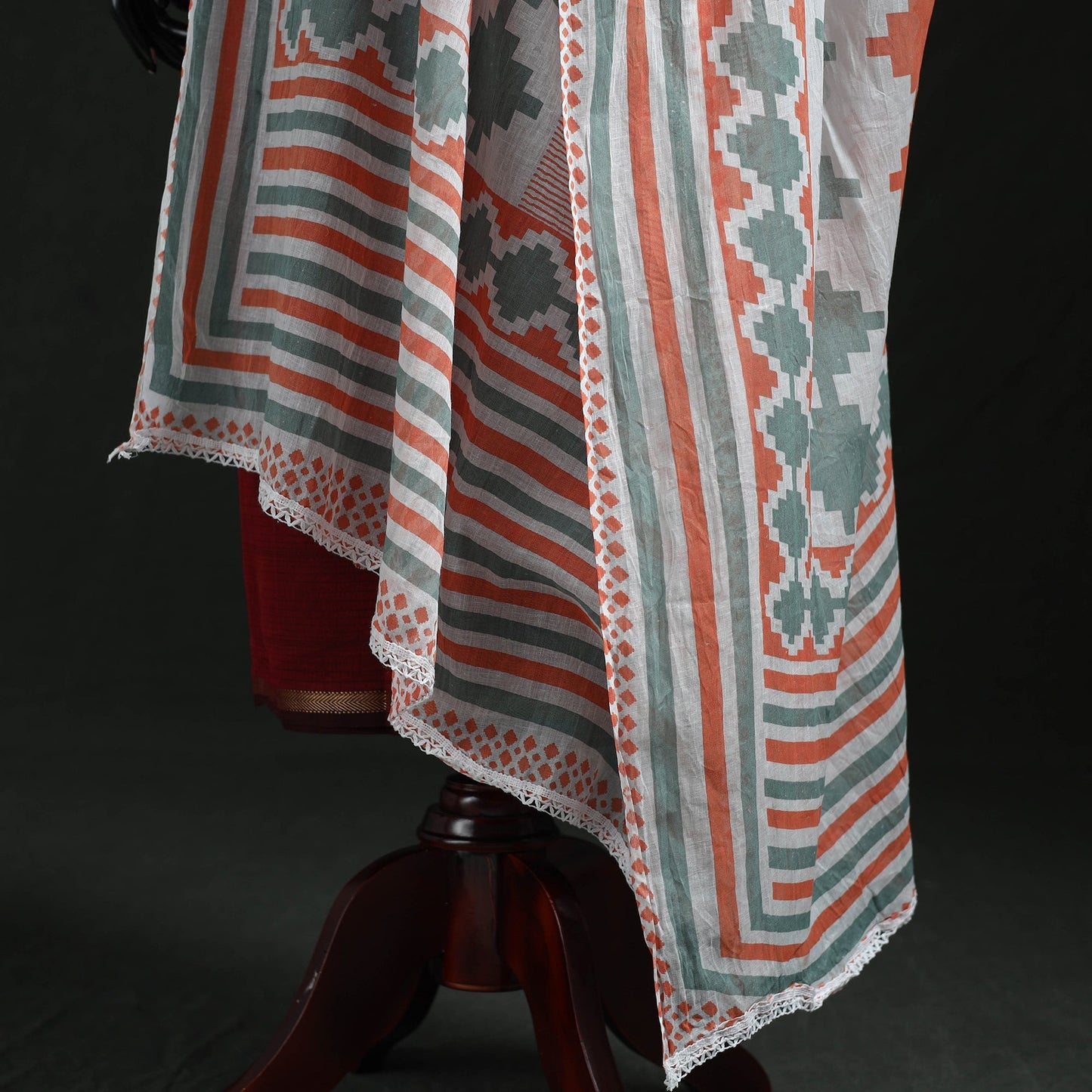 Cotton jaipur printed dupatta 97 - handcrafted