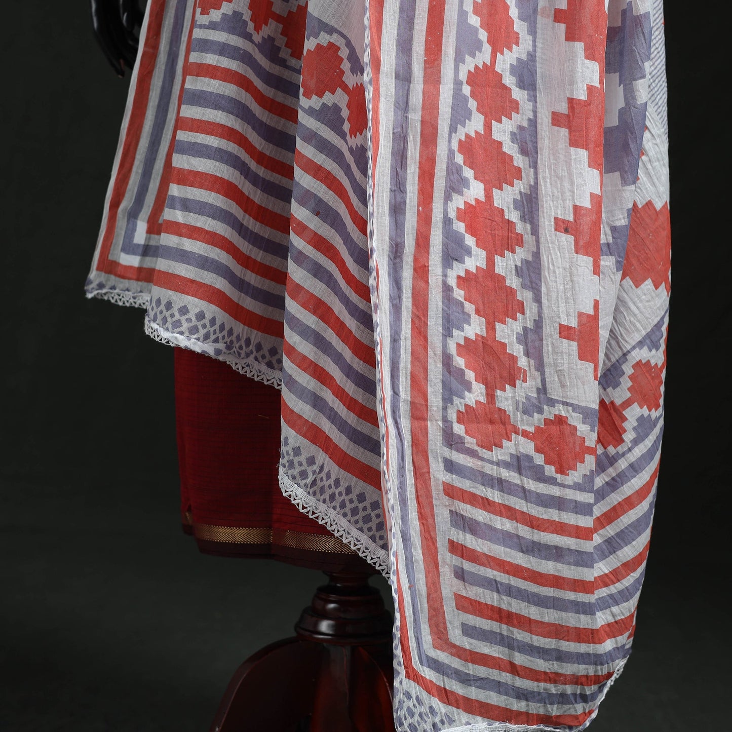 Cotton jaipur printed dupatta 99 - handcrafted