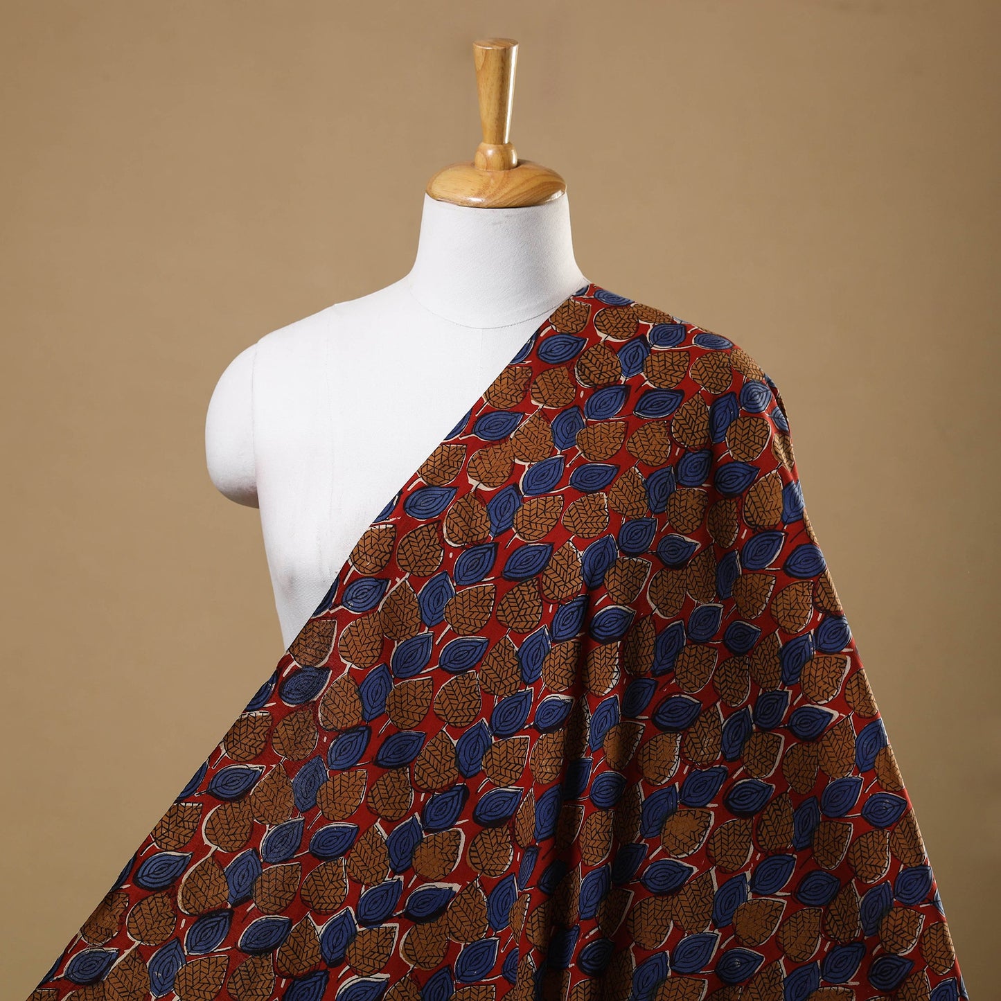 Multicolor Cotton Kalamkari Bagru Block Print Fabric