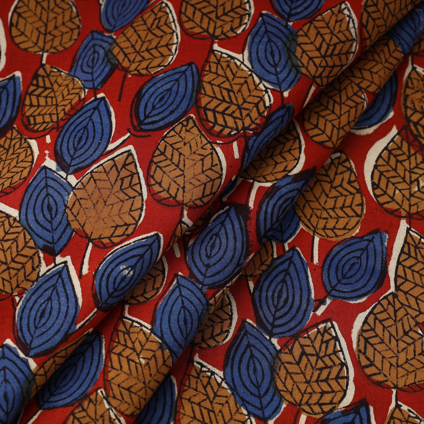 Multicolor Cotton Kalamkari Bagru Block Print Fabric