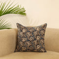 Multicolor Block Print Cotton Kalamkari Cushion Cover