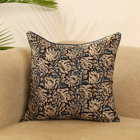Multicolor Block Print Cotton Kalamkari Cushion Cover