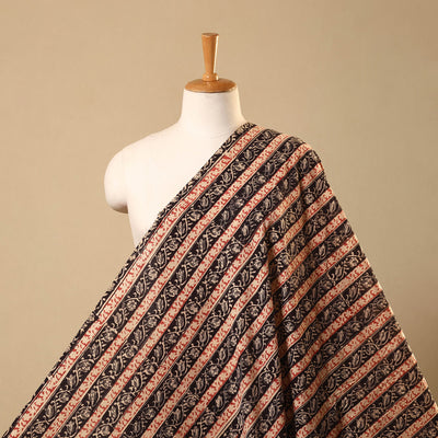 Multicolor Block Print Cotton Kalamkari Fabric