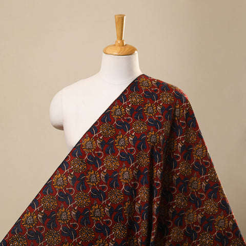 Multicolor Cotton Kalamkari Print Fabric