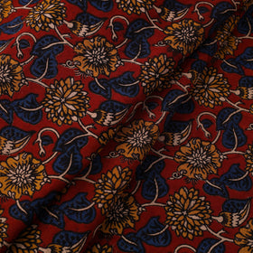 Multicolor Cotton Kalamkari Print Fabric