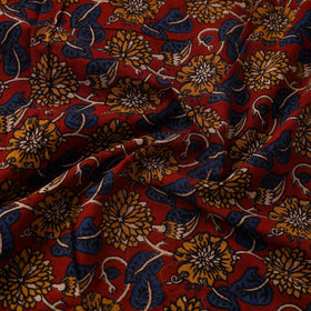 Multicolor Cotton Kalamkari Print Fabric
