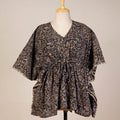 Block Print Cotton Kalamkari Kaftan with Tie-Up Waist
