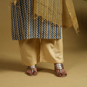 Multicolor Block Print Cotton Ajrakh Kurta Set with Dupatta