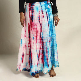Buy Multicolor Cotton Long Shibori Tie-Dye Skirt