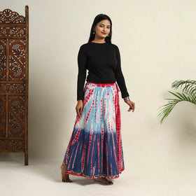Buy Multicolor Cotton Long Shibori Tie-Dye Skirt