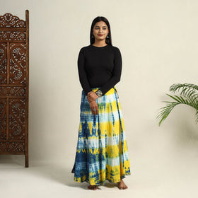 Buy Multicolor Cotton Long Shibori Tie-Dye Skirt