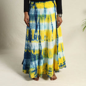 Buy Multicolor Cotton Long Shibori Tie-Dye Skirt
