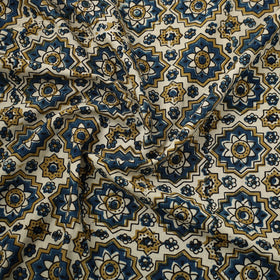  Multicolor Block Print Cotton Natural Dyed Ajrakh Fabric