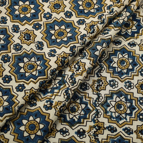  Multicolor Block Print Cotton Natural Dyed Ajrakh Fabric