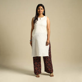 Multicolor Block Print Cotton Ajrakh Palazzo