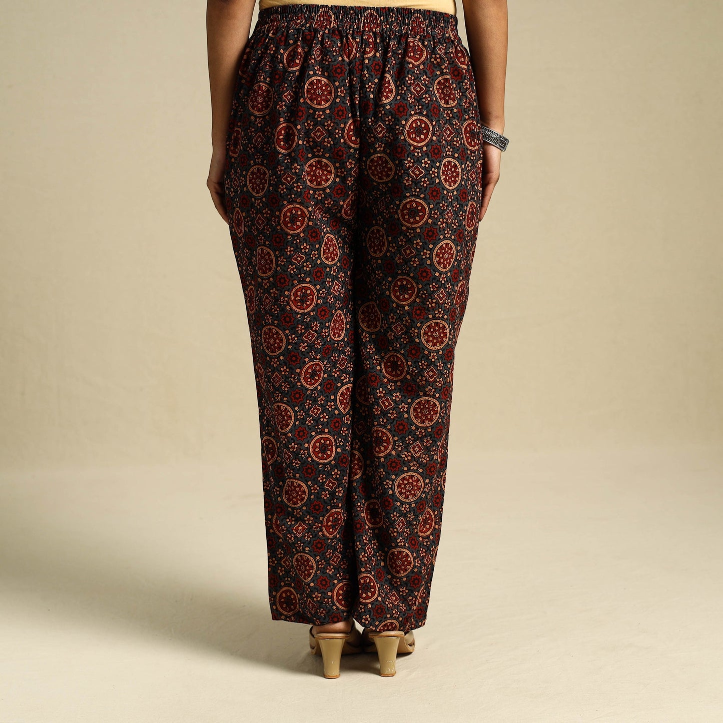 Multicolor Block Print Cotton Ajrakh Palazzo