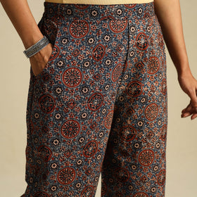 Multicolor Block Print Cotton Ajrakh Palazzo