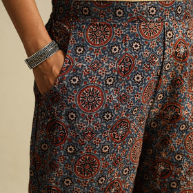 Multicolor Block Print Cotton Ajrakh Palazzo