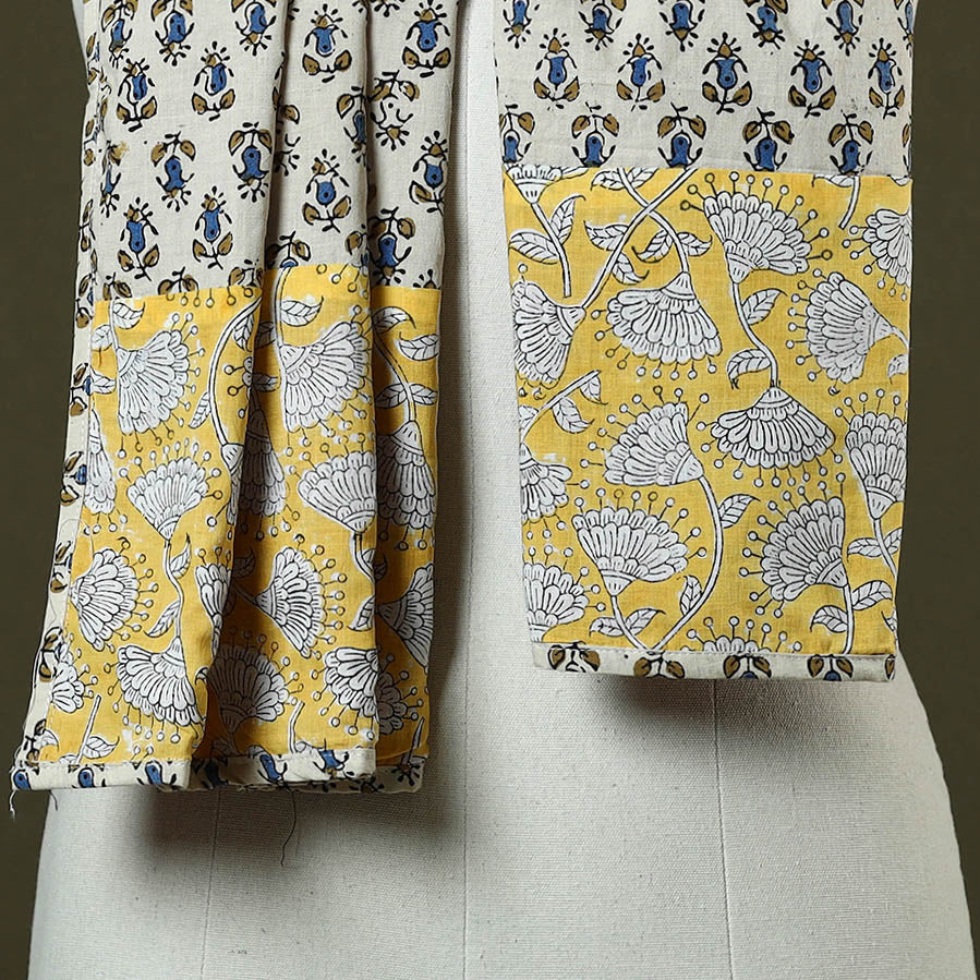 Multicolor - cotton patchwork kalamkari stole 09