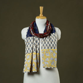 Multicolor - cotton patchwork kalamkari stole 09