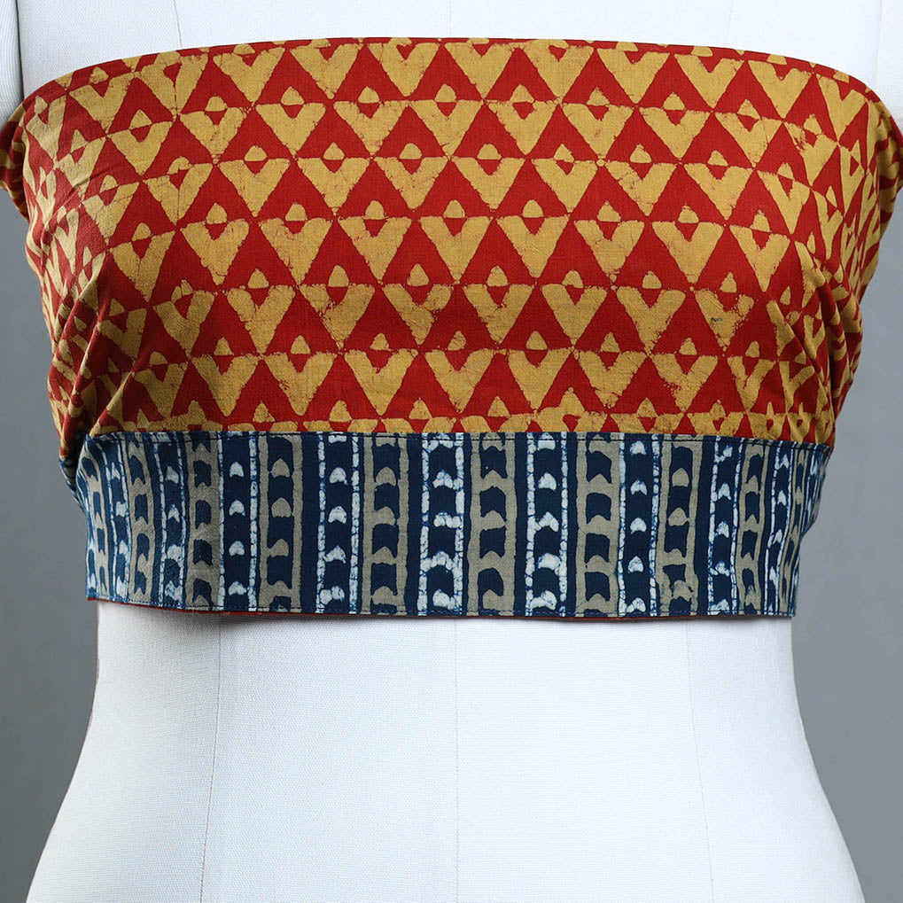 Multicolor - cotton pipad blouse piece 129 - handcrafted