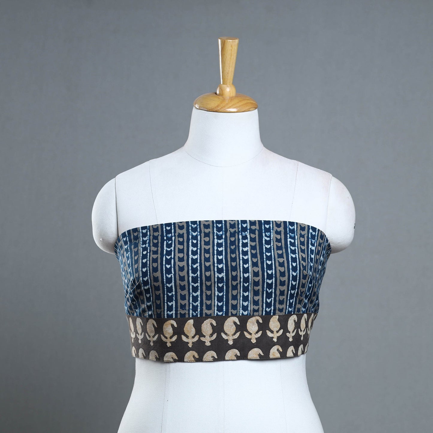 Multicolor - cotton pipad blouse piece 176 - handcrafted