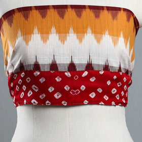 Multicolor - cotton pochampally ikat blouse piece 24