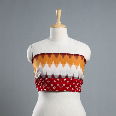 Multicolor - cotton pochampally ikat blouse piece 24