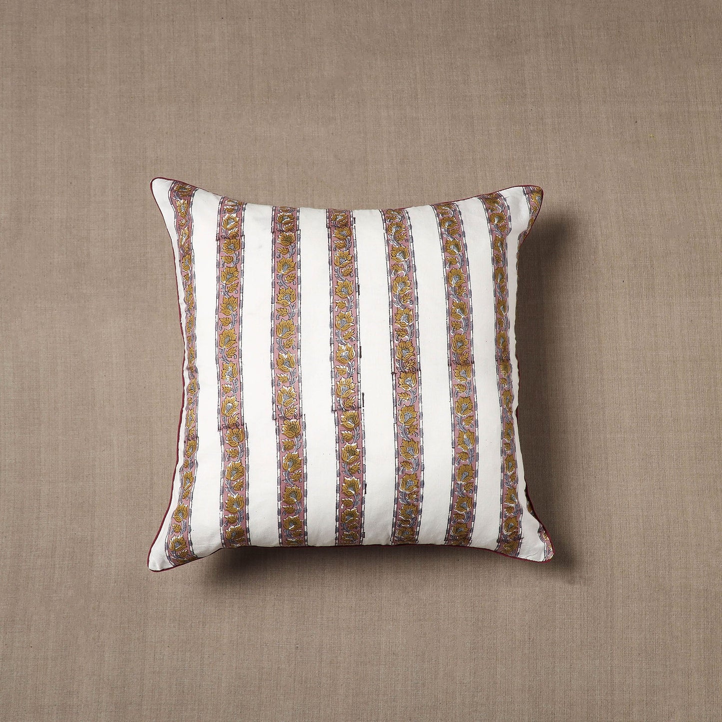 Multicolor - cotton sanganeri cushion cover (16 x 16 in) 08