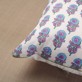 Multicolor Block Print Cotton Sanganeri Cushion Cover