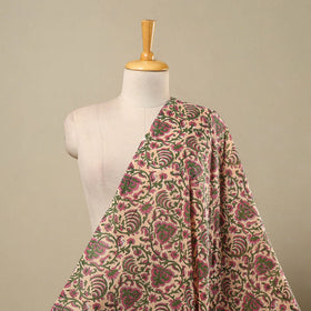 Multicolor Block Print Cotton Sanganeri Fabric