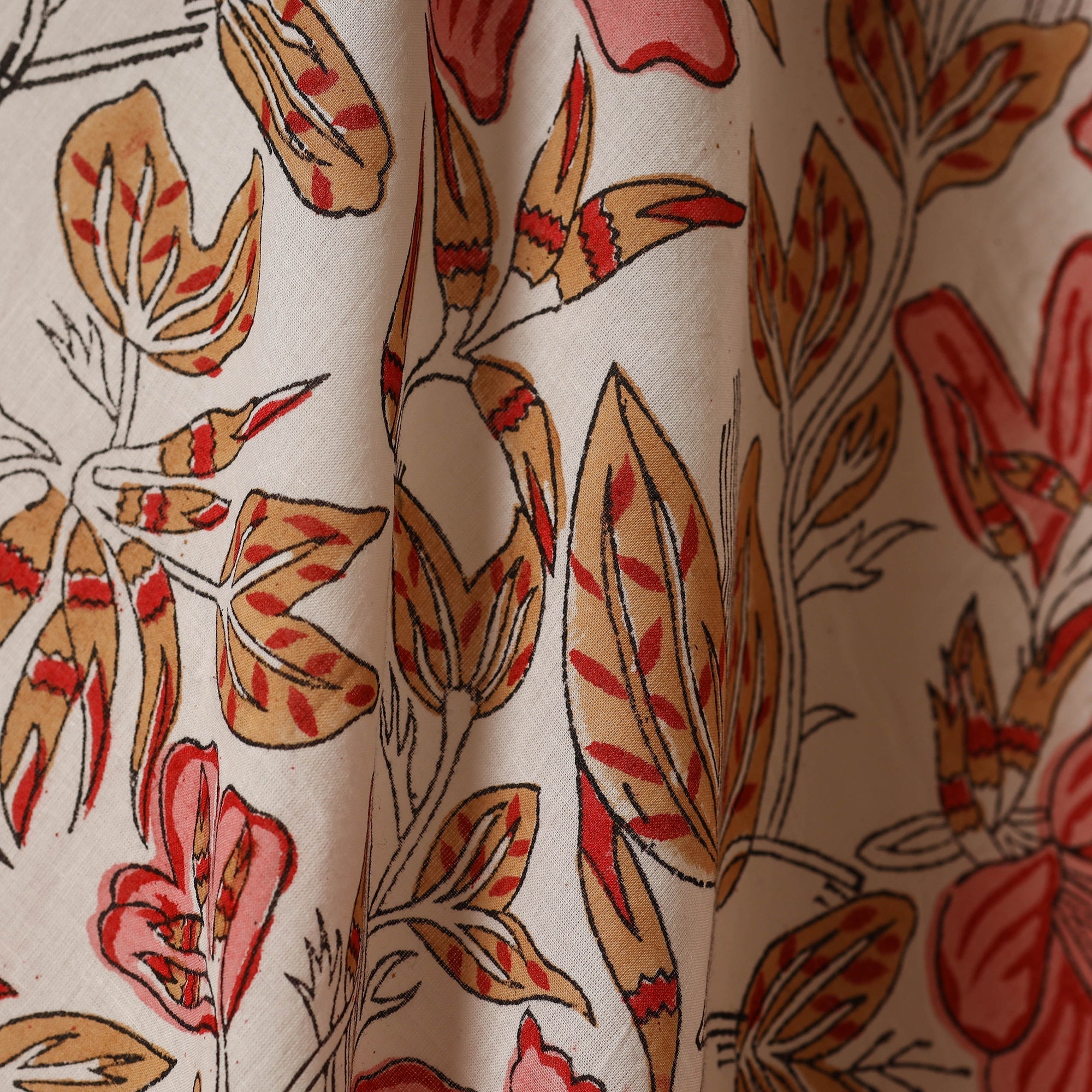 White - cotton sanganeri fabric 10 - handcrafted