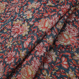 Multicolor Block Print Cotton Sanganeri Fabric
